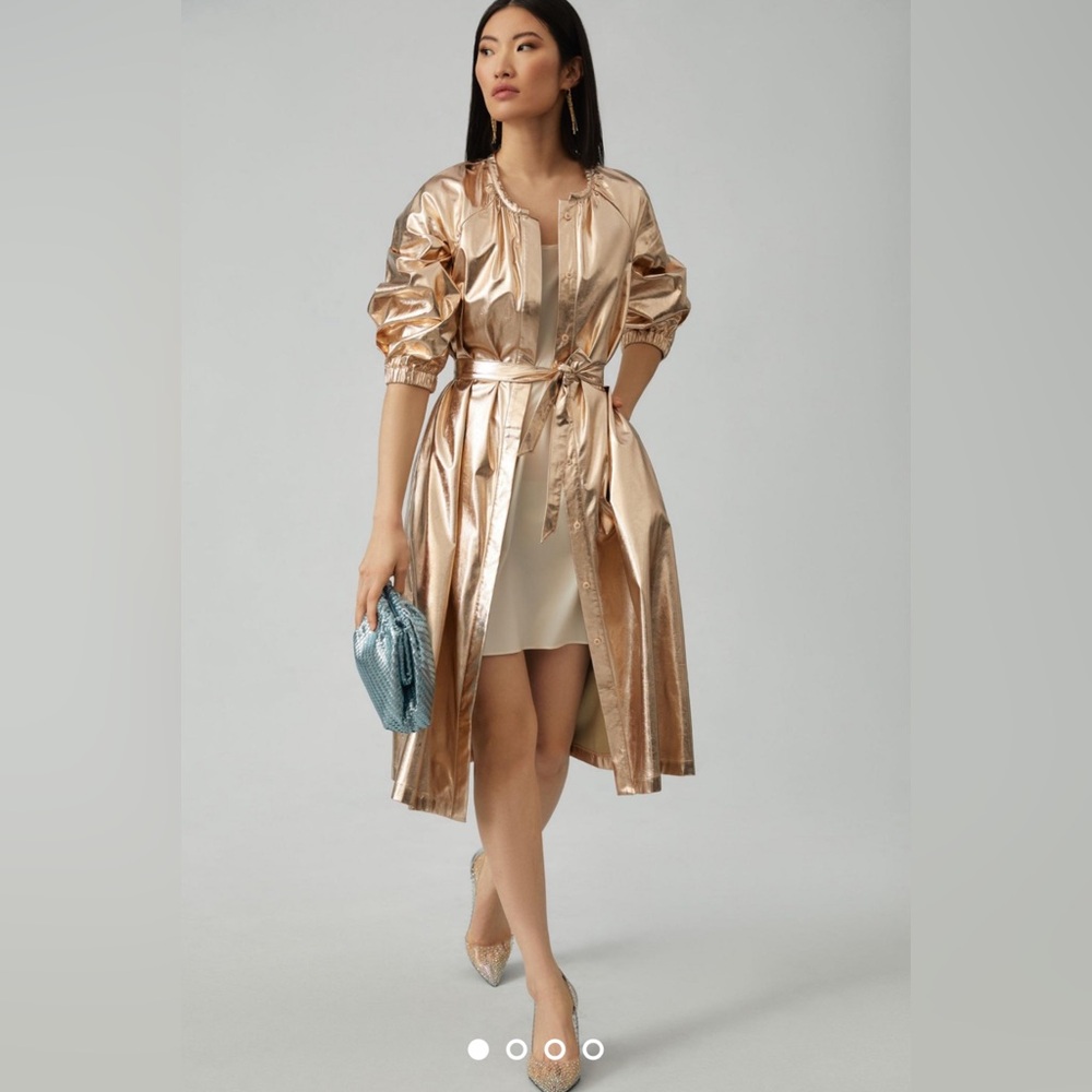 Mare Mare X Anthropologie Shine Faux Lather Shirt. Dress XXS
